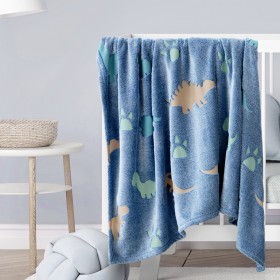 Kocoon Κουβέρτα Αγκαλιάς &amp Λίκνου Shiny Dinos 80x110cm