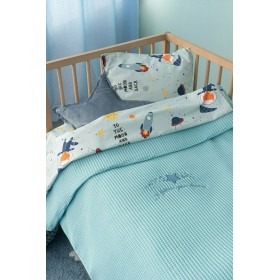 Palamaiki Κουβέρτα Κούνιας Dreams Πικέ 110x150cm Ciel