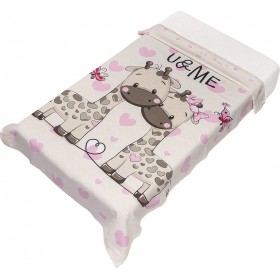 Beauty Home Κουβέρτα Αγκαλιάς &amp Λίκνου 5261 Πικέ 95x145cm Ροζ