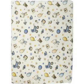 Dimcol Φανελένια Πάνα Αγκαλιάς Baby Blue 80x80cm