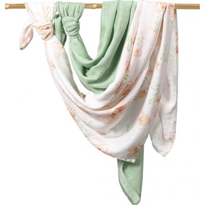 Babyono Πάνες Αγκαλιάς από Μουσελίνα Tropical Flower 2τμχ 120x120cm