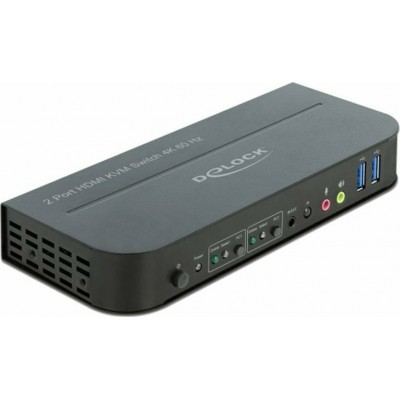 DeLock KVM Switch 4K 60 Hz with USB 3.0 and Audio για σύνδεση δύο υπολογιστών