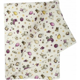 Dimcol Φανελένια Πάνα Αγκαλιάς Baby Pink 80x80cm