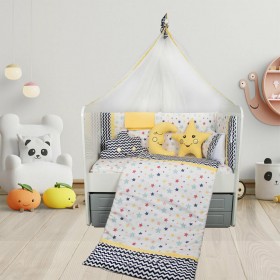 Lino Home Σετ Κούνιας Belisimo 11τμχ Black Lino Home Σετ Κούνιας Belisimo 11τμχ Black