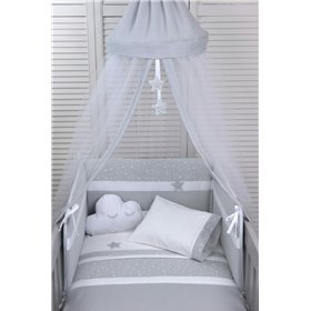 Baby Oliver Σετ Κούνιας Muslin Des. 370 2τμχ Grey