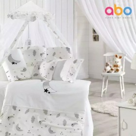 abo Σετ Κούνιας Moon 9τμχ με Θόλο Grey abo Σετ Κούνιας Moon 9τμχ με Θόλο Grey