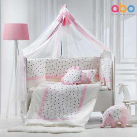abo Σετ Κούνιας Elephant 9τμχ Pink abo Σετ Κούνιας Elephant 9τμχ Pink