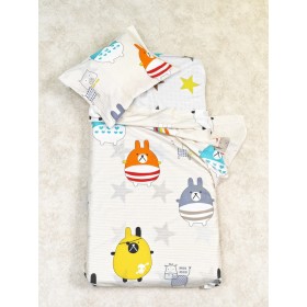 Palamaiki Σετ Κούνιας Baby Satin 7τμχ Ecru