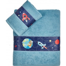 Kentia Σετ Πετσέτες Mars Μπλε-Πετρόλ 2τμχ