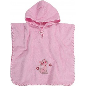 Das Home Βρεφικό Πόντσο-Μπουρνούζι "Smile 2" με Κουκούλα Ροζ