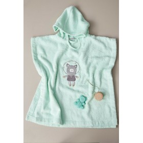 Palamaiki Βρεφικό Πόντσο-Μπουρνούζι "Space Lift" με Κουκούλα Κίτρινο