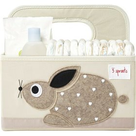 3 Sprouts Βρεφικό Καλάθι Καλλυντικών Rabbit Μπεζ 3 Sprouts Βρεφικό Καλάθι Καλλυντικών Rabbit Μπεζ