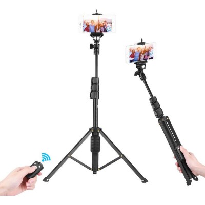 Andowl Q-L1388 Selfie Stick Τρίποδο Κινητού με Bluetooth Μαύρο