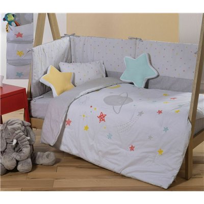 Nef-Nef Βρεφικό Κουβερλί Little Star 110x140cm Grey