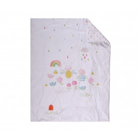 Nef-Nef Βρεφικό Κουβερλί Over the Rainbow 110x140cm White Nef-Nef Βρεφικό Κουβερλί Over the Rainbow 110x140cm White