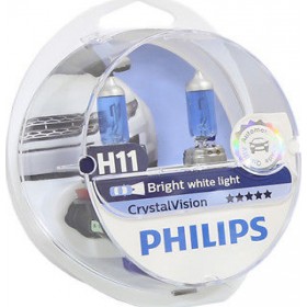 Philips Λάμπες Αυτοκινήτου Crystal Vision H11 Αλογόνου 4300K Φυσικό Λευκό 12V 55W 2τμχ Philips Λάμπες Αυτοκινήτου Crystal Vision H11 Αλογόνου 4300K Φυσικό Λευκό 12V 55W 2τμχ