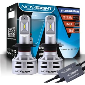 NovSight Λάμπες Αυτοκινήτου H7 Led 6500K Ψυχρό Λευκό 12-24V 60W 2τμχ NovSight Λάμπες Αυτοκινήτου H7 Led 6500K Ψυχρό Λευκό 12-24V 60W 2τμχ