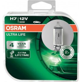Osram Λάμπες Αυτοκινήτου Ultra Life H7 Αλογόνου 12V 55W 2τμχ Osram Λάμπες Αυτοκινήτου Ultra Life H7 Αλογόνου 12V 55W 2τμχ