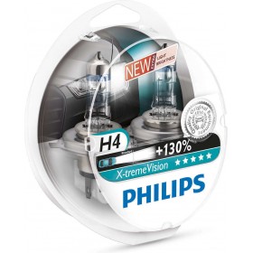 Philips Λάμπες Αυτοκινήτου X-tremeVision +130% H4 Αλογόνου 3500K Θερμό Λευκό 12V 60W 2τμχ Philips Λάμπες Αυτοκινήτου X-tremeVision +130% H4 Αλογόνου 3500K Θερμό Λευκό 12V 60W 2τμχ