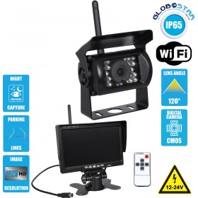 GloboStar Σετ Ασύρματη Κάμερα Οπισθοπορείας με Οθόνη 720P CMOS HD DC 12-24VΚωδικός: 86030 