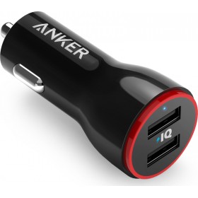 Anker Φορτιστής Αυτοκινήτου Μαύρος PowerDrive 2 3A με Θύρες: 2xUSBΚωδικός: A2310012 