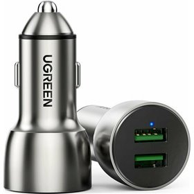 Ugreen Φορτιστής Αυτοκινήτου Γκρι 3A Γρήγορης Φόρτισης με Θύρες: 2xUSBΚωδικός: 60713 