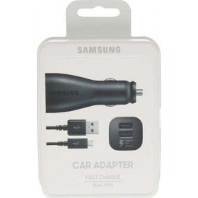Samsung Φορτιστής Αυτοκινήτου Μαύρος 2A Γρήγορης Φόρτισης με Θύρες: 1xUSB μαζί με Καλώδιο micro-USBΚωδικός: EP-LN920B 