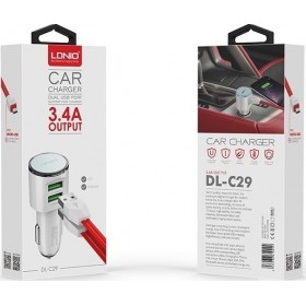 Ldnio Φορτιστής Αυτοκινήτου DL-C29 3.4A με Θύρες: 2xUSB μαζί με Καλώδιο micro-USB Ldnio Φορτιστής Αυτοκινήτου DL-C29 3.4A με Θύρες: 2xUSB μαζί με Καλώδιο micro-USB