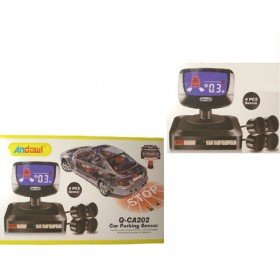 Andowl Σύστημα Παρκαρίσματος Αυτοκινήτου Q-CA202 με Οθόνη και 4 Αισθητήρες σε Μαύρο ΧρώμαΚωδικός: 03013QCA00BK 