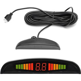 GloboStar Σύστημα Παρκαρίσματος Αυτοκινήτου Πλαίσιο Πινακίδας με Κάμερα και 3 Αισθητήρες σε Μαύρο ΧρώμαΚωδικός: 77351 