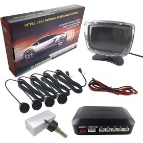 Σύστημα Παρκαρίσματος Αυτοκινήτου με Οθόνη και 4 Αισθητήρες σε Μαύρο ΧρώμαΚωδικός: 77347 