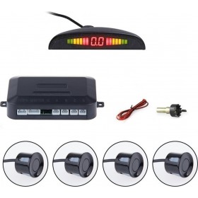 Σύστημα Παρκαρίσματος Αυτοκινήτου με Οθόνη και 4 Αισθητήρες σε Μαύρο ΧρώμαΚωδικός: 100967 