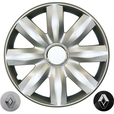 Croatia Cover Σετ Τάσια Αυτοκινήτου Renault Clio/Megane II 4τμχ 14" ΑσημίΚωδικός: CC.221/RE1403 