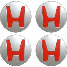 Americat Τάπες Κέντρου Ζάντας Honda Γκρι/Κόκκινο με Εσωτερική Διάμετρο 59mm 4τμχ Americat Τάπες Κέντρου Ζάντας Honda Γκρι/Κόκκινο με Εσωτερική Διάμετρο 59mm 4τμχ