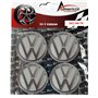 Race Axion Τάπες Κέντρου Ζάντας VW (Εξωτερ. 60mm) με Εσωτερική Διάμετρο 56mm Γκρι/Χρώμιο 4τμχ