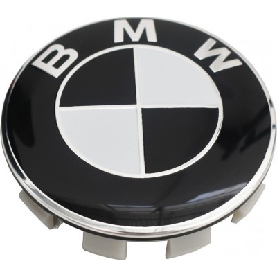 Carman Τάπα Κέντρου Ζάντας Bmw 6.5cm Μαύρο/Άσπρο 1τμχ