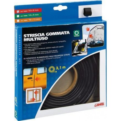 Lampa Προστατευτικό για Πόρτες Αυτοκινήτου 3.1m x 10 x 6mm 1τμχ Μαύρο
