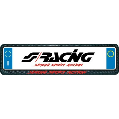 Simoni Racing Πλαίσιο Πινακίδας Αυτοκινήτου με Αντικλεπτικό Σύστημα Πλαστικό 51 x 11cm Μαύρο CarbonΚωδικός: SRPTX/5C 