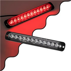 GloboStar Pro Series Μπάρα Σήμανσης 10 Προγραμμάτων Φωτισμού Strobe SMD 3030 LED 12/24V - ΚόκκινοΚωδικός: 85266 