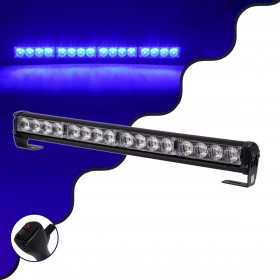 GloboStar Pro Series Μπάρα Σήμανσης Αστυνομίας για Αυτοκίνητα &amp Φορτηγά 16 Προγραμμάτων Φωτισμού LED 10-30V - ΜπλεΚωδικός: 85