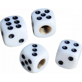 Simoni Racing Καπάκια Βαλβίδων Dice Ζάρι Λευκό 4τμχΚωδικός: SRCAPS/WD  Simoni Racing Καπάκια Βαλβίδων Dice Ζάρι Λευκό 4τμχΚωδικός: SRCAPS/WD