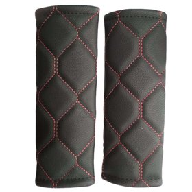 ΜΑΞΙΛΑΡΑΚΙΑ ΖΩΝΗΣ ΜΑΥΡΑ ΚΑΠΙΤΟΝΕ ΔΕΡΜΑΤΙΝΗ ΜΕ ΚΟΚΚΙΝΕΣ ΡΑΦΕΣ - 2 ΤΕΜΑΧΙΑ