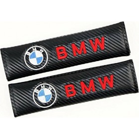 BMW Μαξιλαράκια Ζώνης με Κόκκινα Γράμματα και Εμφάνιση Carbon