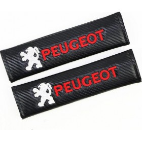 Μαξιλαράκια Ζώνης Carbon Peugeot Μαύρο 2τμχ