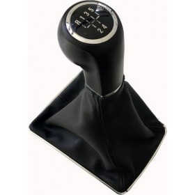 Πόμολο 5 Ταχυτήτων με Φυσούνα Λεβιέ από Δερματίνη για Opel Astra H Μαύρο ΜαύροΚωδικός: МА035-FX-330 