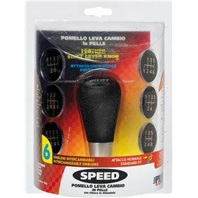 Lampa Speed Πόμολο Ταχυτήτων Δερμάτινο / Χρώμιο με 7 Αυτοκόλλητα Ένδειξης Ταχυτήτων ΜαύροΚωδικός: 00252  Lampa Speed Πόμολο Ταχυτήτων Δερμάτινο / Χρώμιο με 7 Αυτοκόλλητα Ένδειξης Ταχυτήτων ΜαύροΚωδικός: 00252