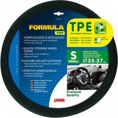Lampa Κάλυμμα Τιμονιού Αυτοκινήτου Formula One με Διάμετρο 35-37εκ. Συνθετικό ΜαύροΚωδικός: 33069 
