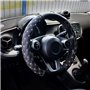 Feral Κάλυμμα Τιμονιού Αυτοκινήτου Sport Driving D-Shape Medium με Διάμετρο 38εκ. από Δερματίνη Μαύρο με Γκρι ΡαφήΚωδικός: 12246
