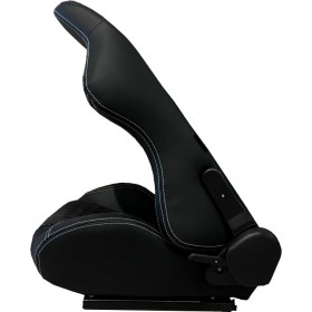 Carner Σετ Καθίσματα Bucket Zeus Δερματίνη/Suede Alcantara Μαύρο με Άσπρες Ραφές 2τμχ Carner Σετ Καθίσματα Bucket Zeus Δερματίνη/Suede Alcantara Μαύρο με Άσπρες Ραφές 2τμχ