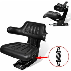 vidaXL Κάθισμα Τρακτέρ με Ανάρτηση ΜαύροΚωδικός: 210157 vidaXL Κάθισμα Τρακτέρ με Ανάρτηση ΜαύροΚωδικός: 210157